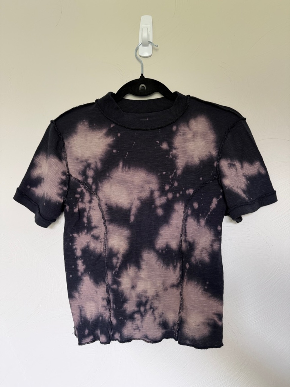 BDG Black Bleached Tie-Dye Short Sleeve Tee